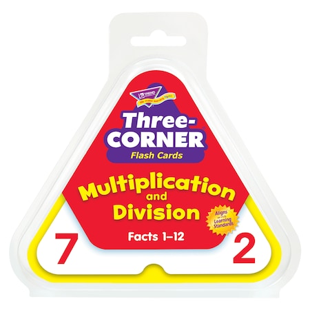 Trend Enterprises Multiplication and Division Three-Corner Flash Cards T1671